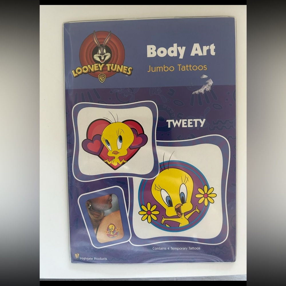 Looney Tunes Tweety Body Art Jumbo Tattoos (1999)